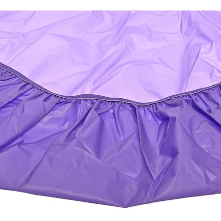 Gloriousgifts 72 in. ROUND KWIK COVER-PURPLE-Disposable Fitted Table Cover, Elastic Edging, Self-Sticking Strips GL3579875